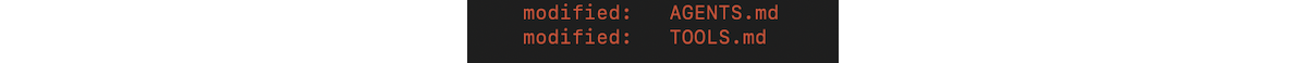 git status showing modified workspace files